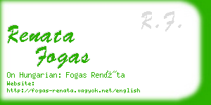 renata fogas business card